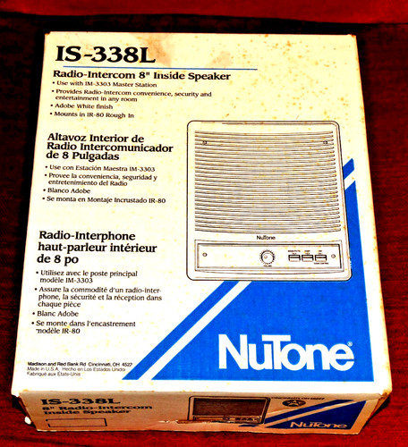 Nutone 338l inch radio - 8",